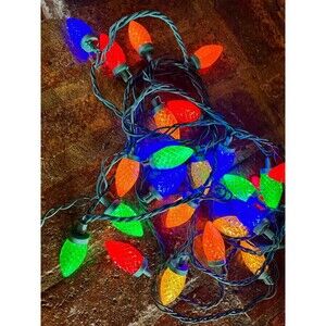 Holiday Home 25 LED Multicolor Faceted Teardrop C9 Lights Christmas